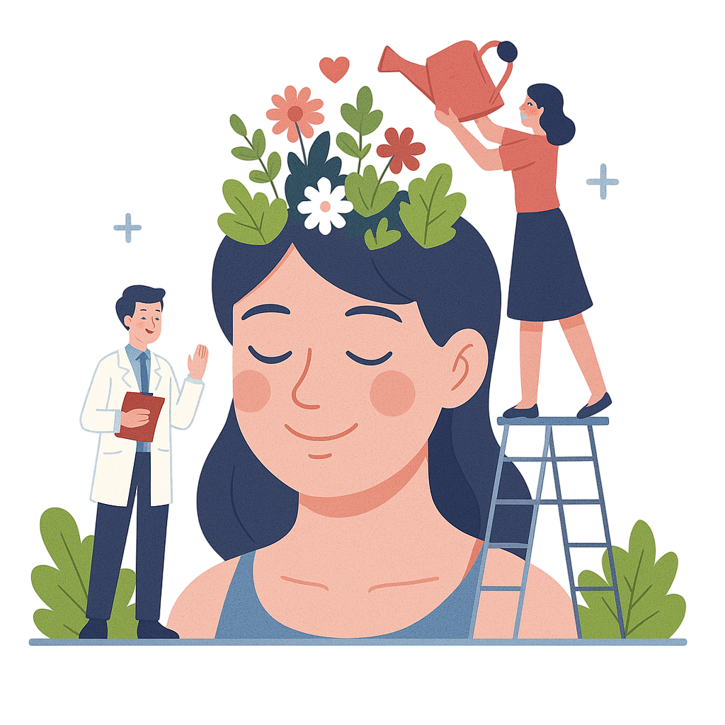 Mental wellness illustration